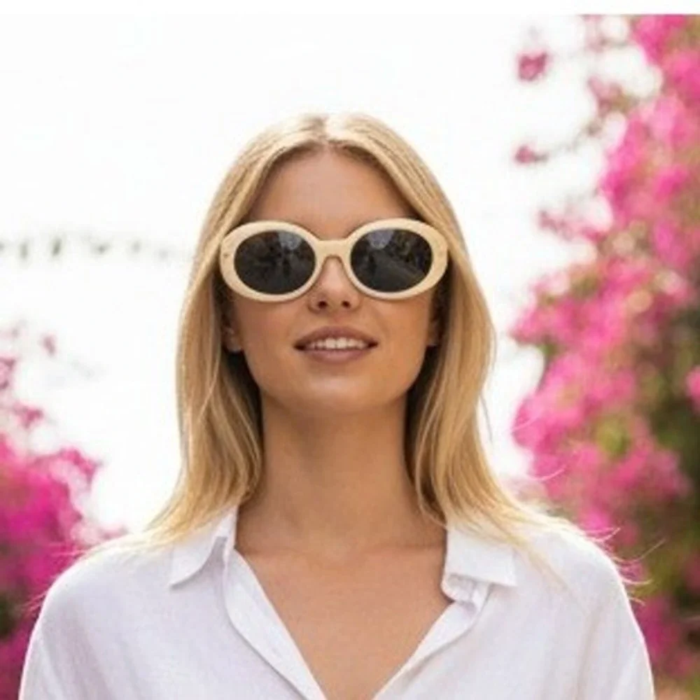 Rare‎ Vintage Ray-Ban B&L Bewitching Sunglasses Cream Mod 1960s Oval Frames Only